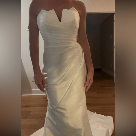Justin Alexander Indigo Wedding Gown Sz 4 NWT - Picture 4 of 12